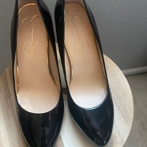 Jessica Simpson Black Patent Malia Platform Heels